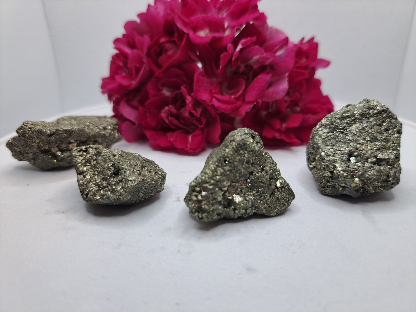Raw pyrite crystal stone