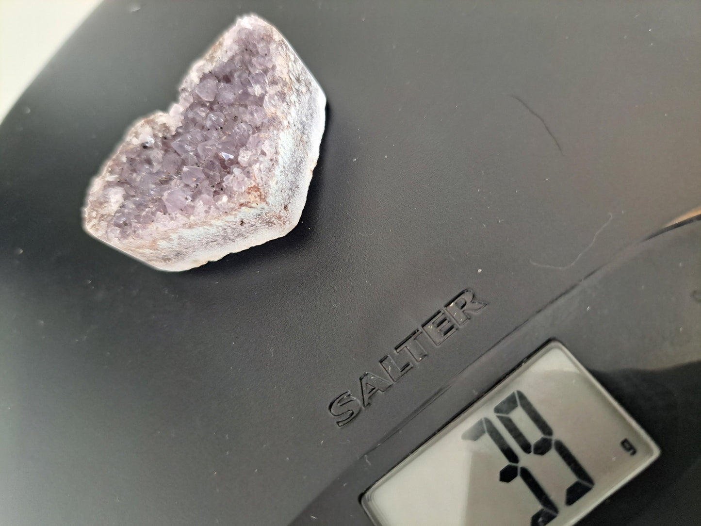 small amethyst heart geode