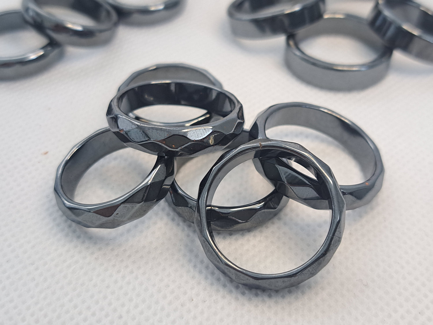 Hematite rings