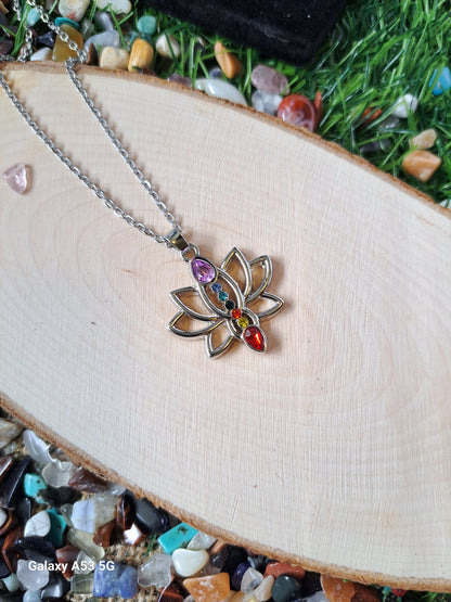 Chakra lotus pendant