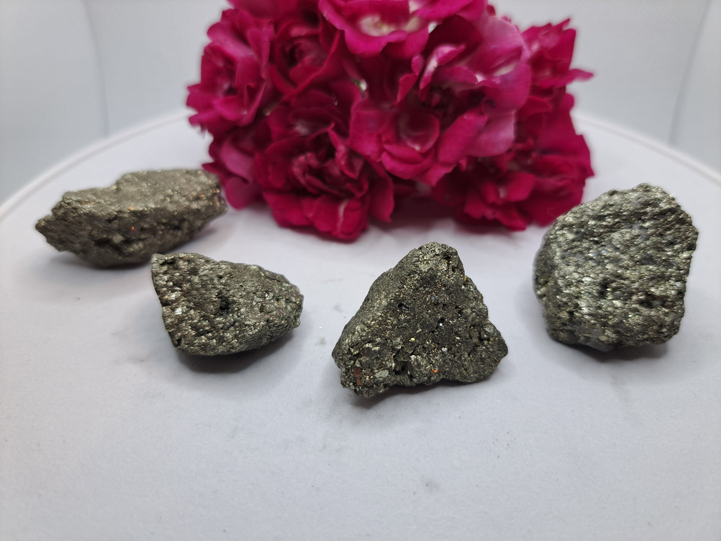 Raw pyrite crystal stone