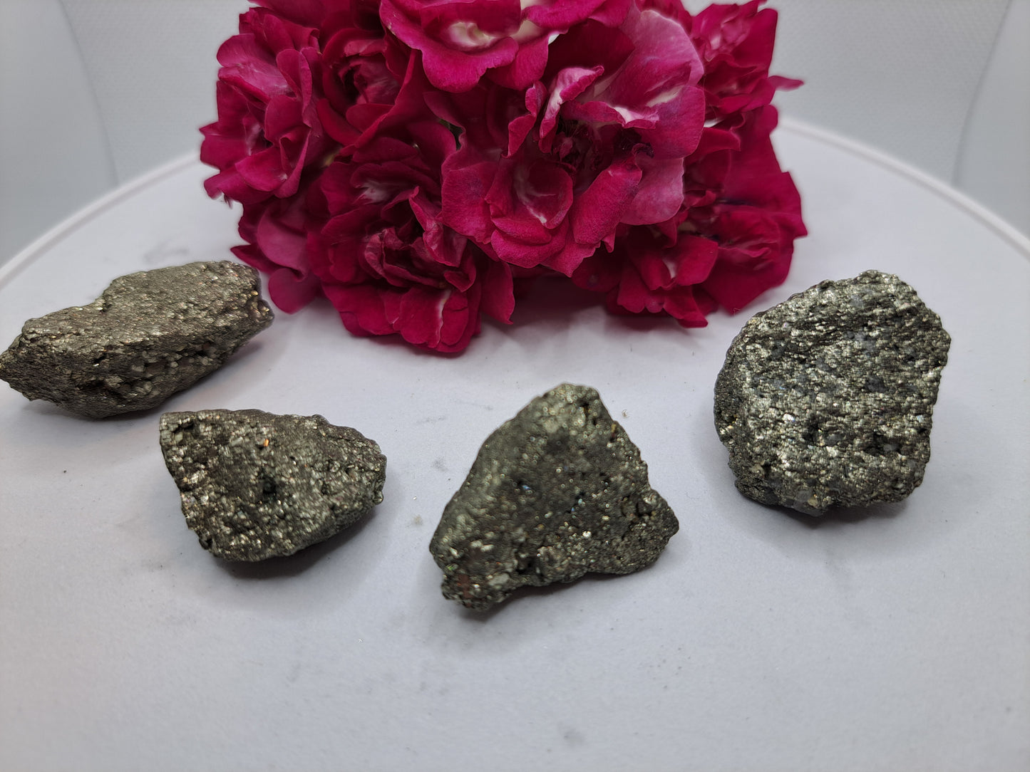 Raw pyrite crystal stone