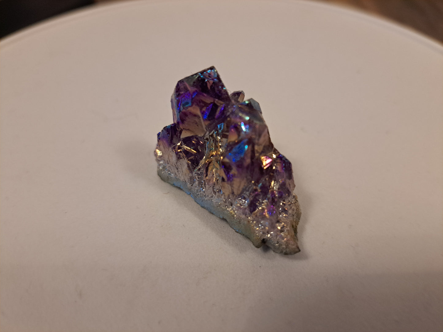 Raw aura amethyst crystal