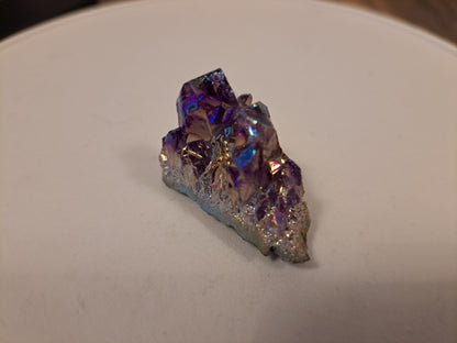Raw aura amethyst crystal