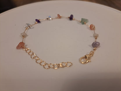 Mini chakra crystal bracelet/anklet
