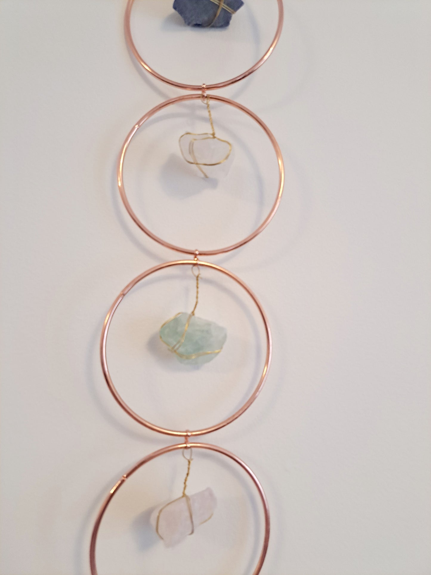 Large chakra raw stone wall hanger