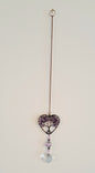 Amethyst crystal suncatcher