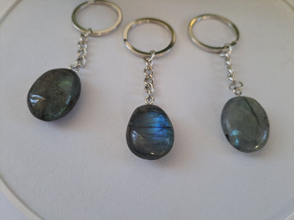 Labrodite crystal key ring