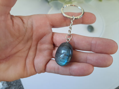 Labrodite crystal key ring