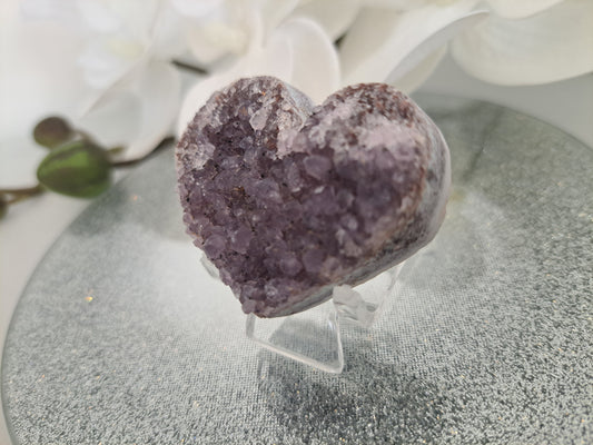 small amethyst heart geode