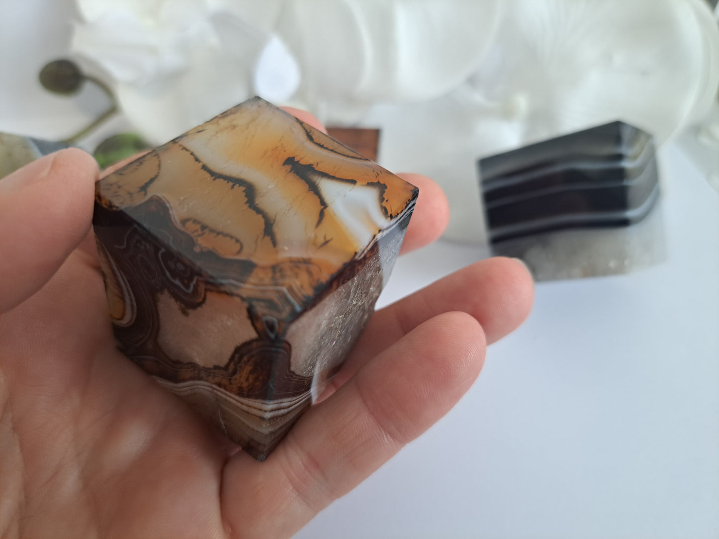 Agate Quartz cube
