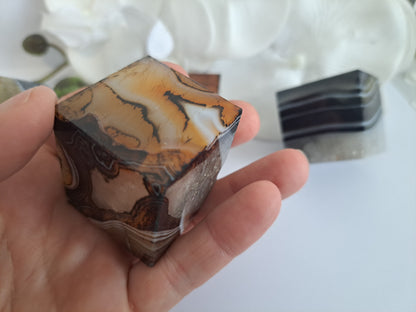 Agate Quartz cube