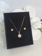 Sterling silver Daisy necklace and earring set