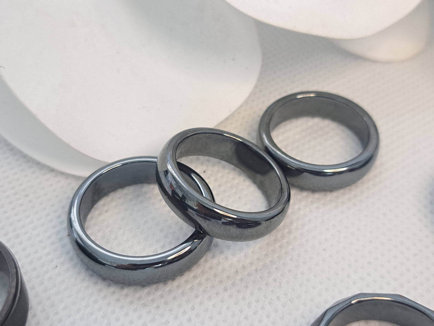 Rounded Hematite rings