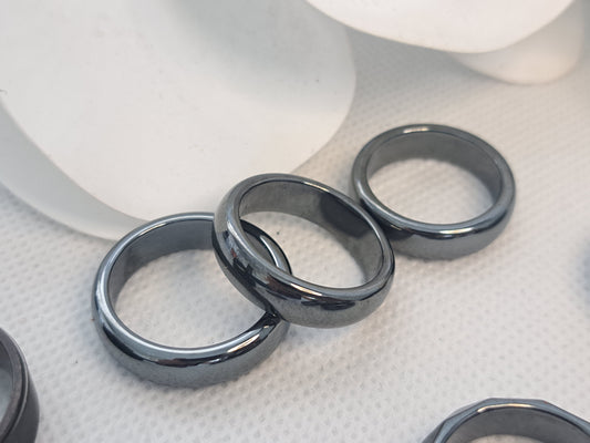 Rounded Hematite rings