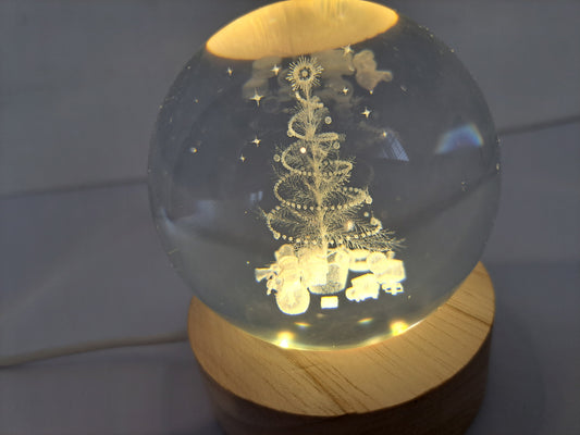 3D Crystal Christmas Tree Crystal Globe