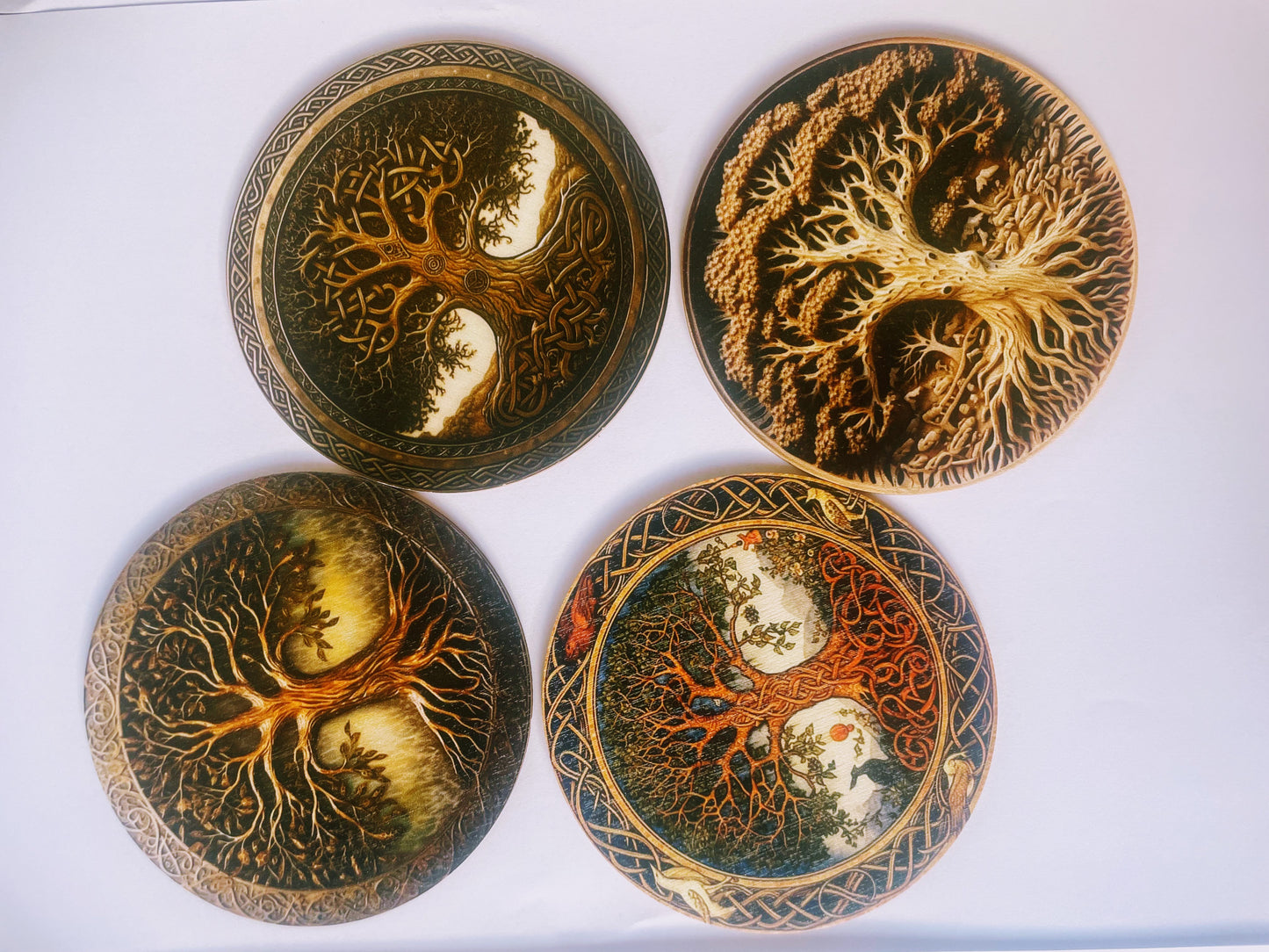 4pcs Tree of Life Coasters
