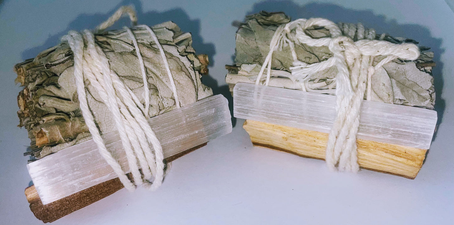 Sage & Selenite with Palo Santo