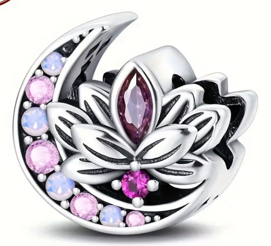 Pandora style lotus charm
